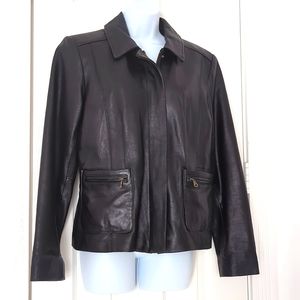 Alfani Black Leather Jacket